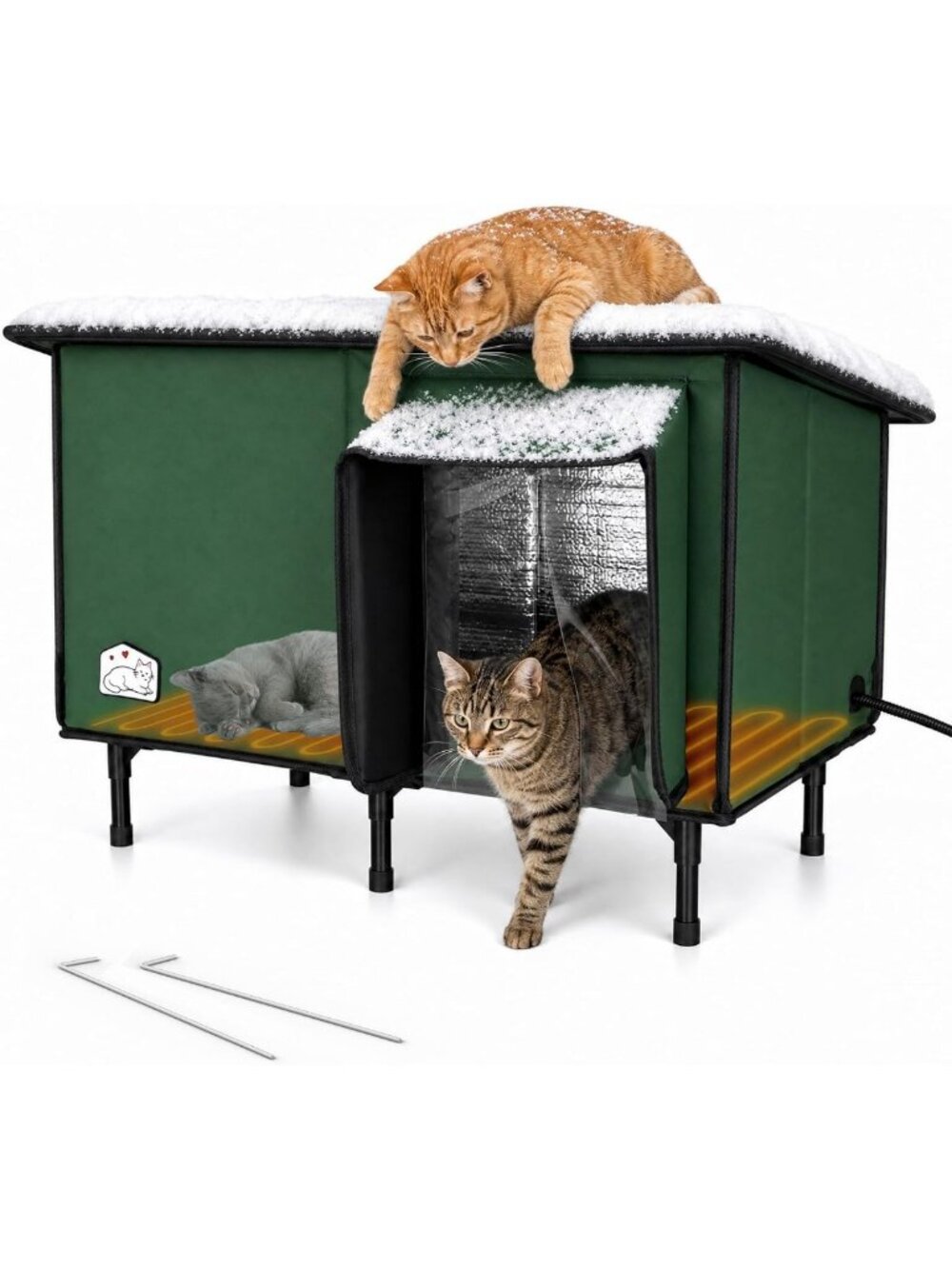 Cozy Heated Outdoor Cat House - Insulated, Weatherproof Shelter for Stray Cats